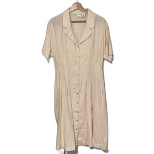 H-by-halston Women's Cream and Pink Dress